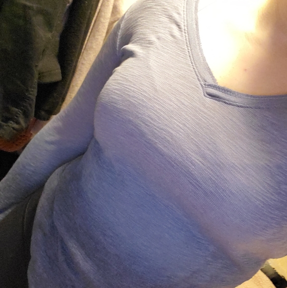 Rue 21 Ombre purple long sleeve shirt - Picture 4 of 5